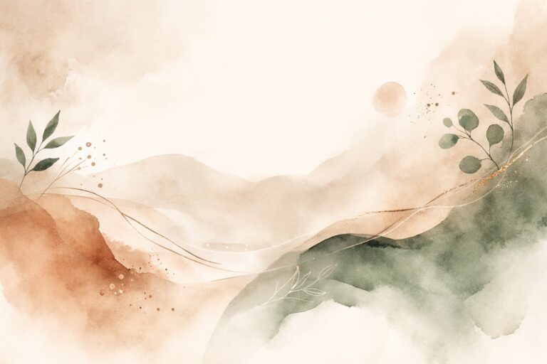 Paysage abstrait aux couleurs douces et naturelles pour rendez-vous naturopathie grossesse et post-partum